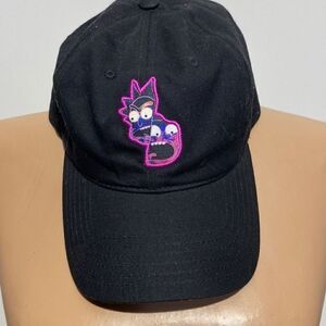 Rick & Morty Men's 5 Panel Adult Swim Adjustable Buckle Strap Black Cap OS